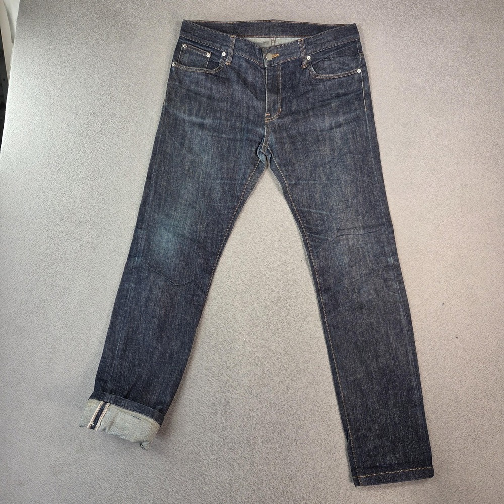 Selvedge Jeans Mens Indigo Blue Fits 32x30